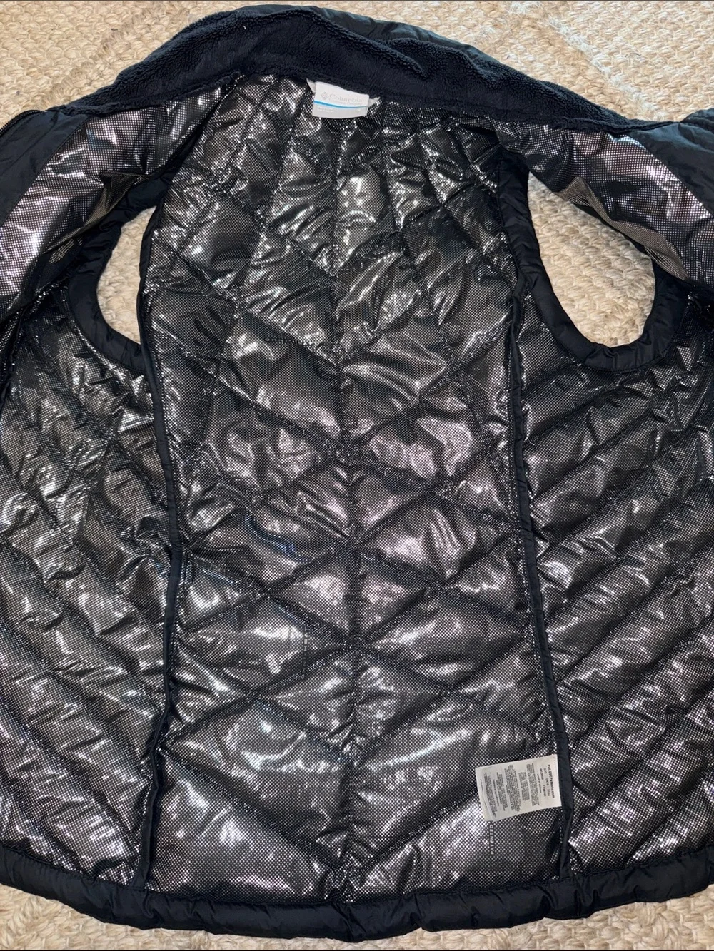 Columbia Sportswear Womens Vest Small Black Zip Omni Heat Jacket Puffer